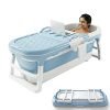 Lifelong Bath Tub For Adults & Kids | Foldable & Large Bathtub For Bathroom With Temperature Meter, Massage Rollers, Etc | Ideal For Steam Bath & Spa For Home | Comes With Laptop & Ipad Holder