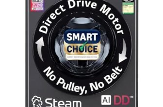 LG Smart Choice, 9 Kg, 5 Star, AI Direct Drive Technology, Steam, 6 Motion DD & Wi-Fi Fully-Automatic Front Load Washing Machine (FHP1209Z5M, Intelligent & Convenient Fabric Care, Middle Black)