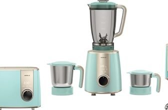 Havells Craft Kitchen Harmony Combo for Premium and Modern Kitchens | Mixer Grinder + Toaster + Hand Blender | Perfect Kitchen Companion and Gifting Range (Blue & Golden)