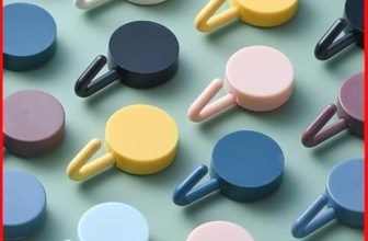 wolpin Self Adhesive Wall Hooks Waterproof Adhesive Sticky Round Hooks | Hanging Capacity 2 KG Max | Multipurpose Home Storage (Colorful Hook, Pack of 10 Pcs), Acrylonitrile Butadiene Styrene