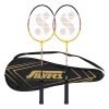 Silver’s Aluminium Blast Badminton Kit (2 Racquets with Full Cover)(Yellow/Black)