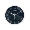 Amazon Brand – Solimo 11-Inch Classic & Modern and Stylish Silent Movement Wall Clock – White & Blue – Analog, Plastic