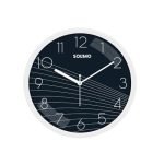 Amazon Brand – Solimo 11-Inch Classic & Modern and Stylish Silent Movement Wall Clock – White & Blue – Analog, Plastic