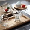 Global Mart Glass Mixing Bowl Ice Cream Bowl Set, 120Ml Dessert Bowl, Clear Glass Dessert Bowl (Clear, Pack Of 6)(Pack Of 6, Clear)