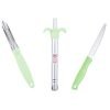 Anjali 3-Piece Kitchen Tool Set – 1 Knife, 1 Peeler, 1 Lighter – Ideal for Cooking, Food Prep, and Various Uses for Home and Kitchen- Green