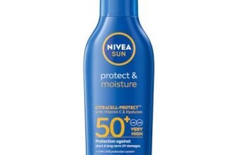 NIVEA Sun Protect And Normal Moisture 125Ml Spf 50 Advanced Sunscreen For Instant Protection| Pa+++ Uva – Uvb Protection System| Vitamin E + Moisture| Very Water Resistant| For Men & Women