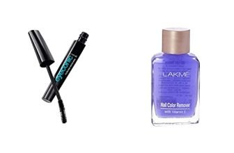 Lakmé Eyeconic Lash Curling Mascara, Black, 9Ml And Lakmé Nail Color Remover, 27Ml