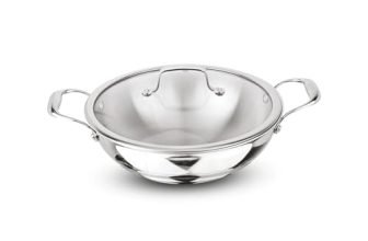 Signoraware Artista Tri Ply Stainless Steel Shallow Kadhai 26cm with Glass Lid | Induction & Gas Compatible | Durable | Ideal for Stir Frying & Sauteing | Best for Curry & Gravies (4 LTR | Steel)