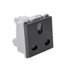 Wipro Northwest Nowa 6/16A 3 Pin – Power Socket, Matt Black (Pack Of 5)