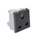 Wipro Northwest Nowa 6/16A 3 Pin – Power Socket, Matt Black (Pack Of 5)