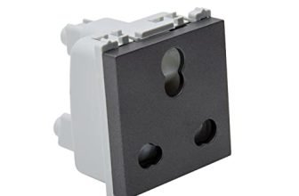 Wipro Northwest Nowa 6/16A 3 Pin – Power Socket, Matt Black (Pack Of 5)