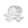 Larah by Borosil Pentas Opalware Dinner Set, 10 -Piece, White