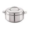 CELLO Maxima Insulated Casserole Hot Pot For Kitchen 2000 ml Silver | Easy to Serve Lightweight Outdoor Safe Keeps Food Hot and Warm Airtight Insulated Casserole Hot Pot Pack Set For Roti Rice Biryani