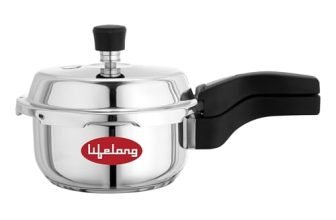 Lifelong 2 Litre Triply Stainless Steel Pressure Cooker For Kitchen | 2.5Mm Thickness | Gas & Induction Compatible | Fast & Even Heating | Spillage Control Lid |Easy To Clean Wide Base | Bis Certified