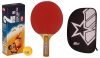 DHS TT Ball 40MM 2 Star Orange (10 Pcs Box) 60 PCS with Smart PRO TT BAT Moon and DHS BAT Cover
