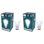 Philips 12W Dimmable Led Bulb | Cool White 6500K | B22 Base | Adjustable Brightness Led Light | Energy Efficient & Versatile Lighting | Pack Of 2