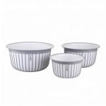 Amazon Brand – Solimo Plastic Linea Containers without Lid Food Grade Set of 3(1.3L,2.3L and 3.8L) |BPA-Free Multipurpose Kitchen Bowls for Mixing and Serving, Grey