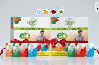 IHP Gel Pouch Air Pocket Freshener, Good Morning, Citrus Blast, Classic Cool, Dark Rose Diffuser Gel Pouch Air Pocket Freshners Dark Rose, Good Morning, Citrus Blast, Classic Cool For Combo OF 2 Sets(2 x 4 Units)