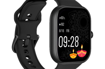 Redmi Watch Move 1.85 Premium Amoled,14 Day Battery,Best Accuracy,Dual Core Processor Smartwatch(Black Drift Strap, Free Size)