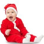 DIKANG Santa Claus Dress for Kids – Unisex | Premium Santa Claus Christmas Dress for Baby Boys and Girls | Santa Costume Set for Kids with Jacket, Pant, Cap and Pouch for Christmas Party (1-2 Year)