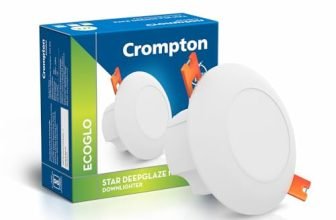 Crompton Star Deep Glaze NXT LED Downlighter 3W Round Cool Day Light | Pack of 1 | Recessed Deep Cut Ceiling Light, Cutout: 2.3″ | Plastic Build | for Hall, Bedroom, Kitchen, Office, Store
