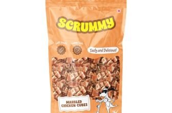 Scrummy Marbled Chicken Cubes Dog Treats 70g (Pack of 3) | Soft & Tasty Training Snacks | High Protein Healthy Chews for Puppies & Adult Dogs