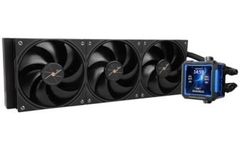 Thermalright FW PRO 360 Black CPU AIO Cooler,IPS LCD Screen with 320 * 320 Resolution,for AM5&Intel 1700/1851,High-Performance 360 Specs Water-Cooled Radiator with 2.73in Removable Display