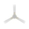 Crompton PREMION AURA2 DESIGNER 3D LOTUS DESIGN ANTIDUST1200 mm (48 inch) Ceiling Fan (Pearl White Gold) Star rated energy efficient fans
