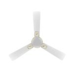 Crompton PREMION AURA2 DESIGNER 3D LOTUS DESIGN ANTIDUST1200 mm (48 inch) Ceiling Fan (Pearl White Gold) Star rated energy efficient fans
