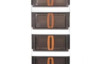 CELLO Foldable Plastic Cupboard for Storage | DIY Collapsible Wardrobe & Luggage Organizer | PP Cabinet for Clothes | White Finish