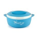 CELLO Sapphire Insulated Casserole Hot Pot For Kitchen 1250 ml Blue | Easy to Serve Airtight Outdoor Safe Inner Steel Insulated Keeps Food Hot & Warm Casserole Hot Pot Case Set For Roti Rice Biryani