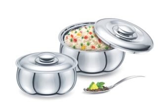 Signoraware Hot Delight Stainless Steel Casseroles| Insulated Food Warmers| Easy to Clean| Retain Freshness For Hours| Odor-Free| Perfect for Gifting (1Ltr & 1.5Ltr| Set of 2| Steel)