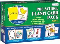 Creative’s Pre‑School Flash Card Pack Part 1, Educational Toy for Kids, Alphabet, Numbers, Colours & Shapes Learning Flash Cards, Preschool Learning Games for Early Skills Ages 3+