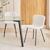 Home Centre | Helios Paul Set of 6 Fabric Dining Chairs | Dining Chair for Home | Metal | White | 1 Year Warranty