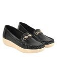 Shoetopia Girls Butter Black Loafer – 8 UK (Girls-Butter-Black)