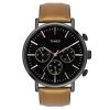 Timex Analog Watch For Man With Black Round Dial & Tan Leather Strap Band Water Resistant Men’S Wrist Watches – Tweg20006