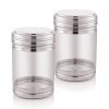 Attro Nexon Stainless Steel See Through Airtight Containers For Masala Box, Dry Fruit Jars, Kitchen Container, Storage Box, 1200 Ml – Set Of 2, Silver