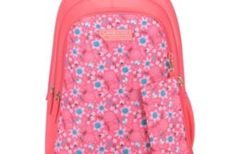 Lavie Sport Amber 36L Pink Backpack | Fits Upto 15 Inch Laptop | Organizer & Bottle Holder |Pencil Pouch | Gift for Men, Women, Boys, Girls | Laptop Sleeve for School & College