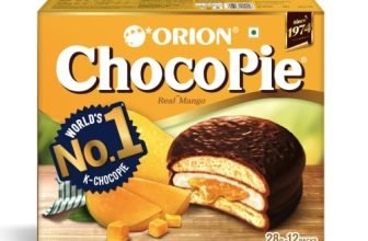 ORION Mango Choco Pie (12pies)|centre-filled chocolate biscuit