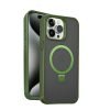 amazon basics Elite Series Frosted Finish Case with Back Stand for iPhone 15 Pro Max (Frosted Green)
