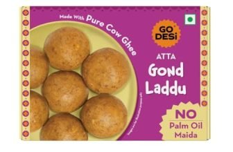 GO DESi Atta Gond Laddu – 200/150 grams | With Pure Cow Ghee | No Palm Oil or Maida | Sweets