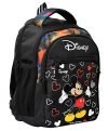 Kuber Industries Disney Mickey Mouse Print School Bag/Backpack|Solid Disney Print & Waterproof Polyester Material|2 Comparment with 2 Front Pockets|Size 28 x 17 x 36 CM (Black)