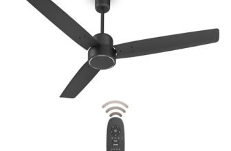 Havells Fab Bldc Ceiling Fan 1200 Mm (Made In India), 380 Rpm, Savings Upto 65%, Reverse Rotation, 4 Modes (Boost,Sleep,Breeze,Mop), Low Wattage 30 W, Low Noise, Air Flow:235 Cmm, 3Y Warranty, Black