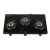 Havells GEOSLIM JUMBO Gas stove |3 Heavy Duty Forged Brass Burner|6 mm Toughened Glass|Premium Valves|Removable Drip Tray|Soft Touch Knobs|5 year Warranty on Burners, Glass & Valves by Havells (Black)