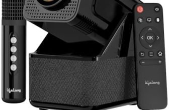 Lifelong Electronics ROAR Projector with 2 Mics | Booming 20W Speakers | Cricket Commentary, Karaoke Party & Room Cinema | 1080P & 4K Ultra HD Support | All Android OTT Apps | Ultra Bright 150” Screen