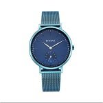 Titan Slimline Blue Dial Analog Stainless Steel Strap Watch For Women-Ns95142Qm01