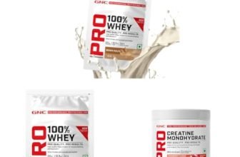 GNC Berry Fusion Strength Stack | Mawa Kulfi + Strawberry Whey Protein + Cranberry Creatine | Muscle Recovery & Strength Combo