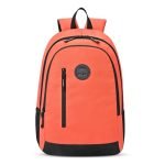 Gear Eco4 19L Small Water Resistant School Bag/Casual 4 Compartment Backpack/Travel Daypack/Kids Bag/College Bag for Boys/Girls/Men/Women (Orange-Black)