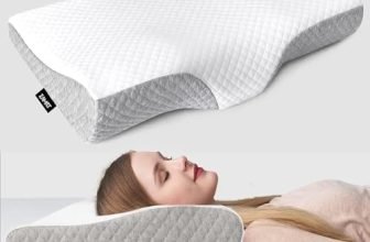 LivTee Memory Foam Pillow,Contour Cervical Orthopedic Supports Neck Pain and Shoulder Pain for Sleeping,Ergonomic Cervical Pillow Neck Support Pillow for Side Back (Lt-Light Grey Khada Pillow)