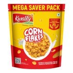 Kwality Corn Flakes 800g | Made with Golden Corns | 99% Fat Free, Natural Source of Vitamin & Iron | High in Protein & Fiber | Healthy Breakfast Cereal
